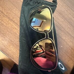 Oakley Gold Frame Aviator Sunglasses
